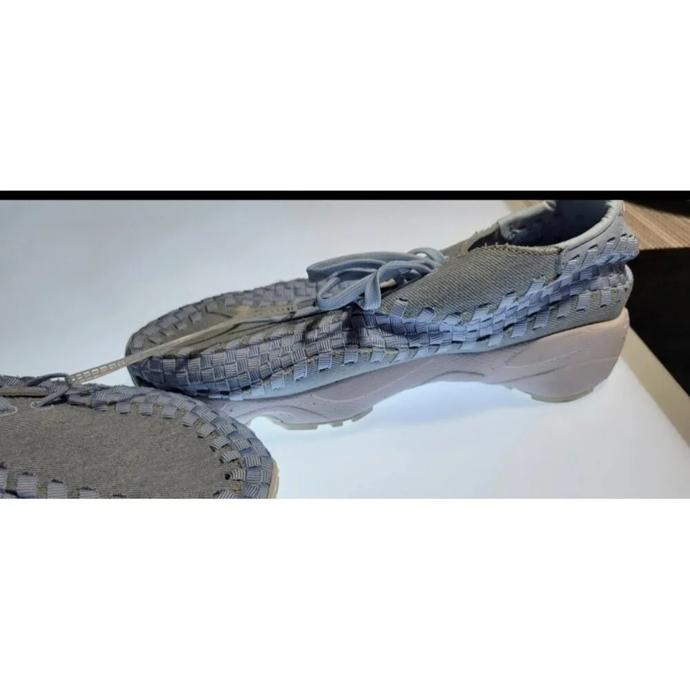 Nike Air Footscape Woven Washed Denim Ice Blue Women's - FV6103-400 Size 10